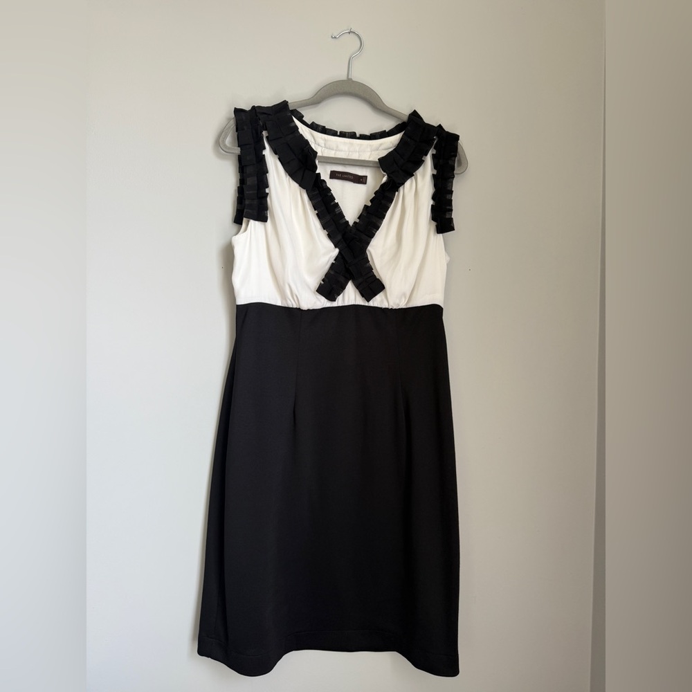 The Limited Black and White Midi Dress
